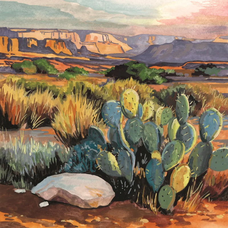 Southwest Evening v2 by Kate Jarvik Birch. SKU 104541a. Archival Giclee Fine art print for wall decor.