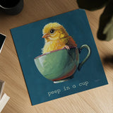 Springtime Cup of Cuteness I v2 by Kate Jarvik Birch. Shown as a detailed flat fine art print, highlighting archival giclee quality. Available as an archival giclee rolled canvas, fine art paper, or poster print. SKU 101772a.