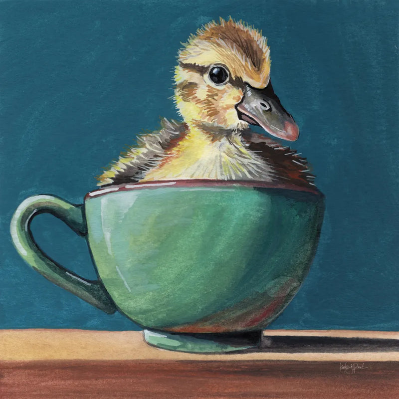 Springtime Cup of Cuteness II by Kate Jarvik Birch. SKU 101157a. Archival Giclee Fine art print for wall decor.