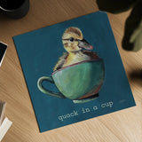Springtime Cup of Cuteness II v2 by Kate Jarvik Birch. Shown as a detailed flat fine art print, highlighting archival giclee quality. Available as an archival giclee rolled canvas, fine art paper, or poster print. SKU 101773a.