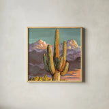 Standing Tall v2 by Kate Jarvik Birch. Shown in a natural wood glass frame for a timeless modern aesthetic. Available as an archival giclee rolled canvas, fine art paper, or poster print. SKU 104539a.