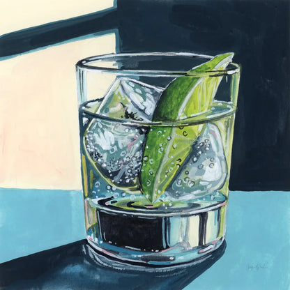 Strong Gin and Tonic I by Kate Jarvik Birch. SKU 98621a. Archival Giclee Fine art print for wall decor.