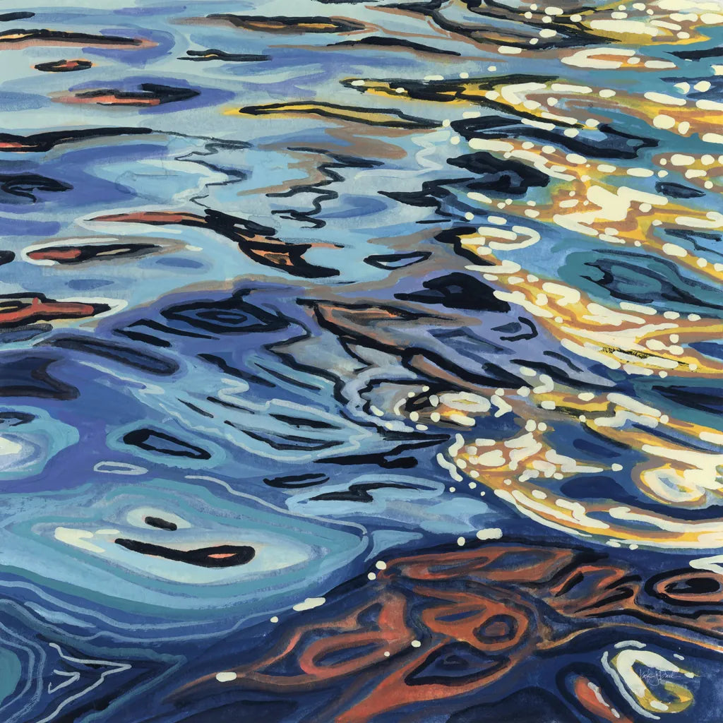 Sunrise on Rippling Water by Kate Jarvik Birch. SKU 98606a. Archival Giclee Fine art print for wall decor.