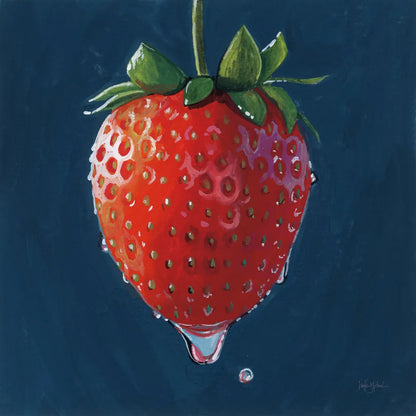 The Most Perfect Strawberry by Kate Jarvik Birch. SKU 98625a. Archival Giclee Fine art print for wall decor.