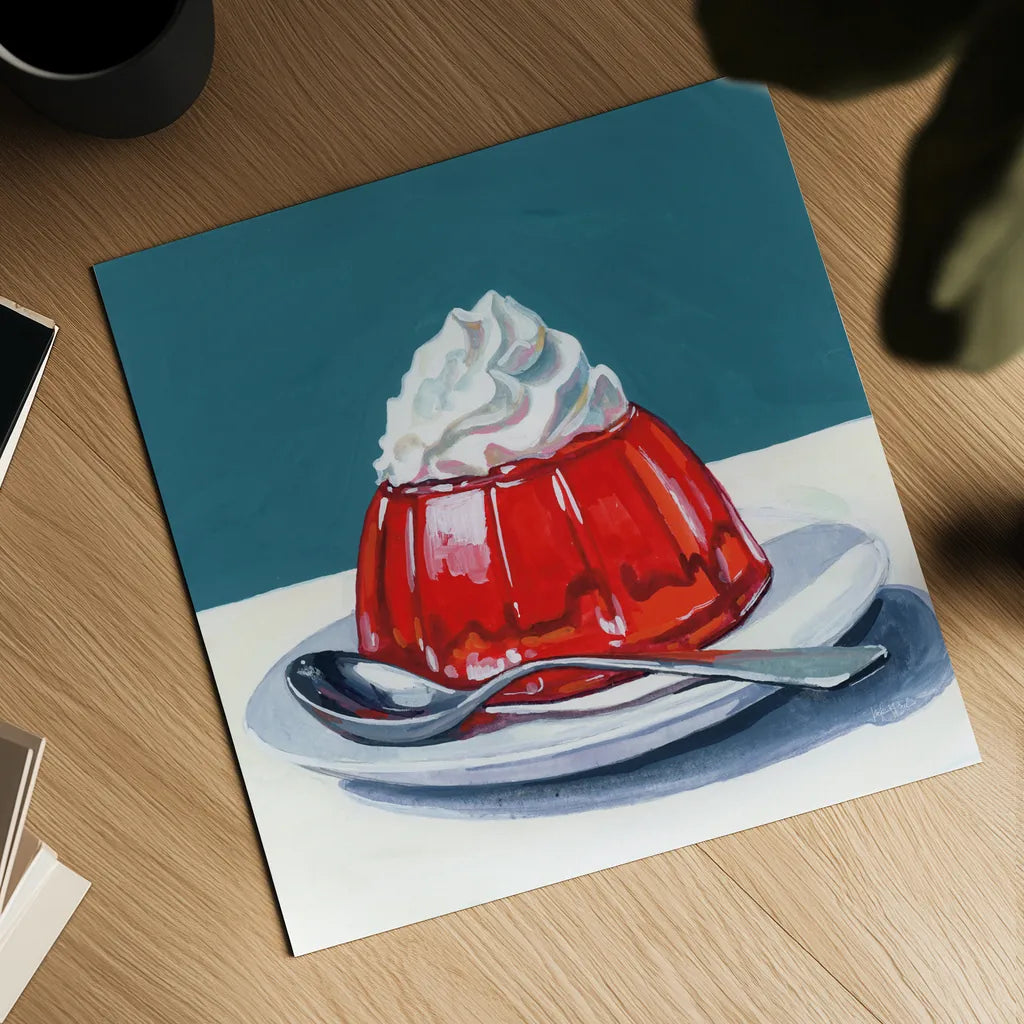 The Perfect Light Dessert by Kate Jarvik Birch. Shown as a detailed flat fine art print, highlighting archival giclee quality. Available as an archival giclee rolled canvas, fine art paper, or poster print. SKU 98623a.