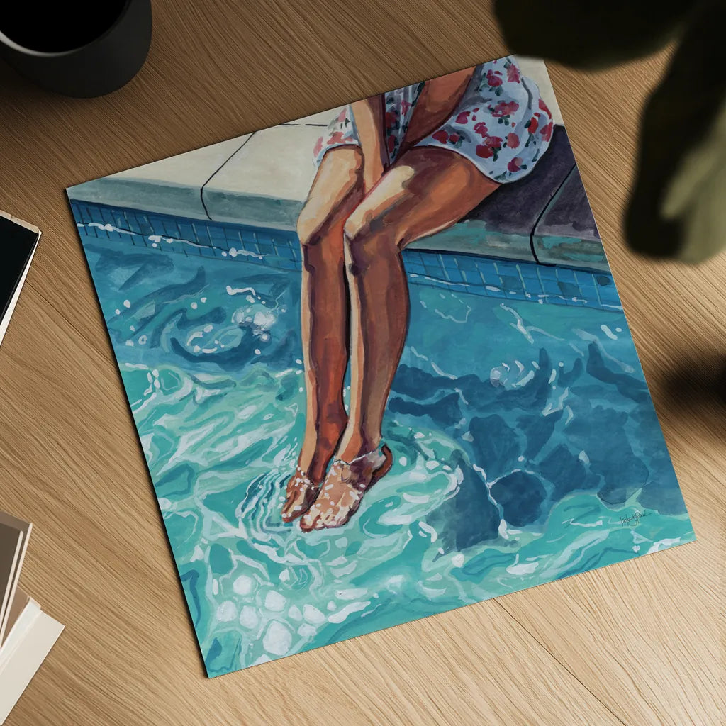 The Waters Fine by Kate Jarvik Birch. Shown as a detailed flat fine art print, highlighting archival giclee quality. Available as an archival giclee rolled canvas, fine art paper, or poster print. SKU 101980a.