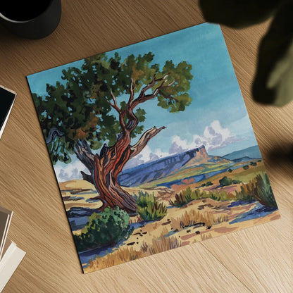 The Wind Shapes The Tree by Kate Jarvik Birch. Shown as a detailed flat fine art print, highlighting archival giclee quality. Available as an archival giclee rolled canvas, fine art paper, or poster print. SKU 102970a.