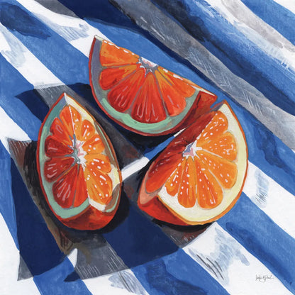 Three Citrus Slices II by Kate Jarvik Birch. SKU 101994a. Archival Giclee Fine art print for wall decor.