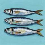 Three Little Fishies by Kate Jarvik Birch. SKU 98624a. Archival Giclee Fine art print for wall decor.