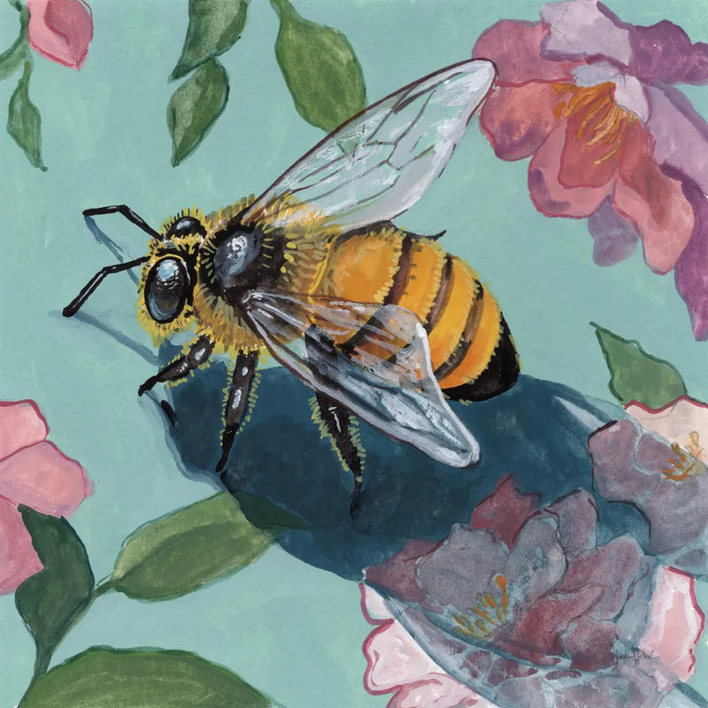 To Bee Or Not To Bee by Kate Jarvik Birch. SKU 101988a. Archival Giclee Fine art print for wall decor.