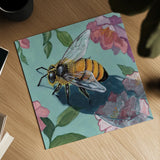 To Bee Or Not To Bee by Kate Jarvik Birch. Shown as a detailed flat fine art print, highlighting archival giclee quality. Available as an archival giclee rolled canvas, fine art paper, or poster print. SKU 101988a.