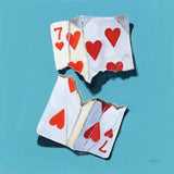 Torn Seven of Hearts by Kate Jarvik Birch. SKU 98603a. Archival Giclee Fine art print for wall decor.