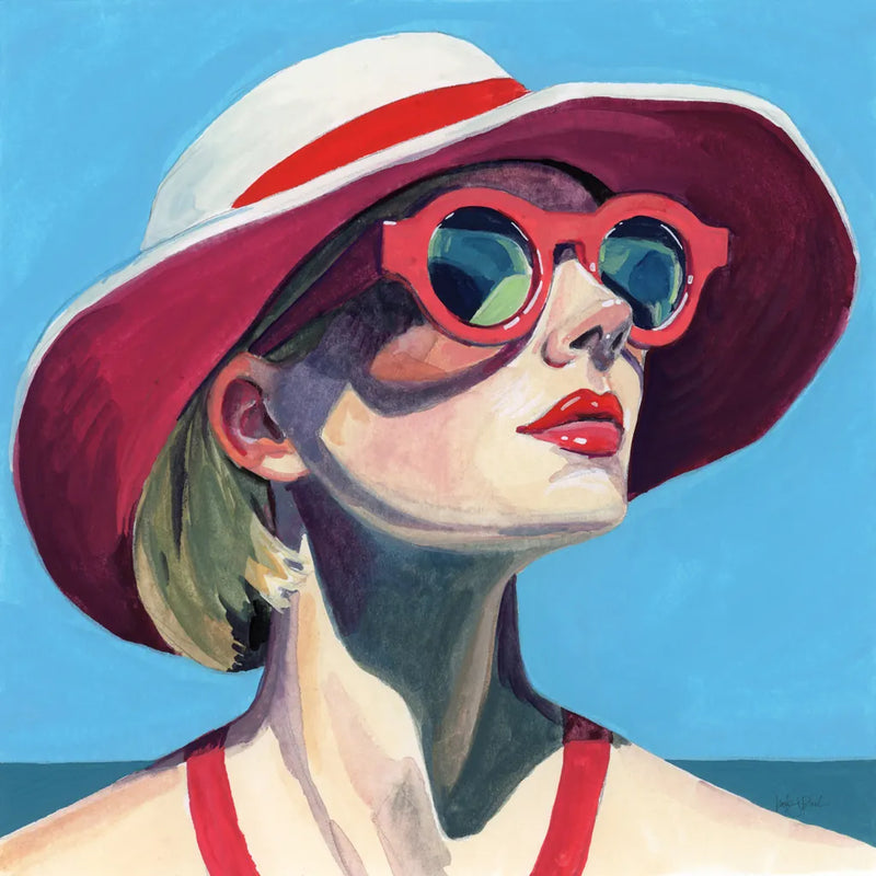 Vacation In Style by Kate Jarvik Birch. SKU 98540a. Archival Giclee Fine art print for wall decor.