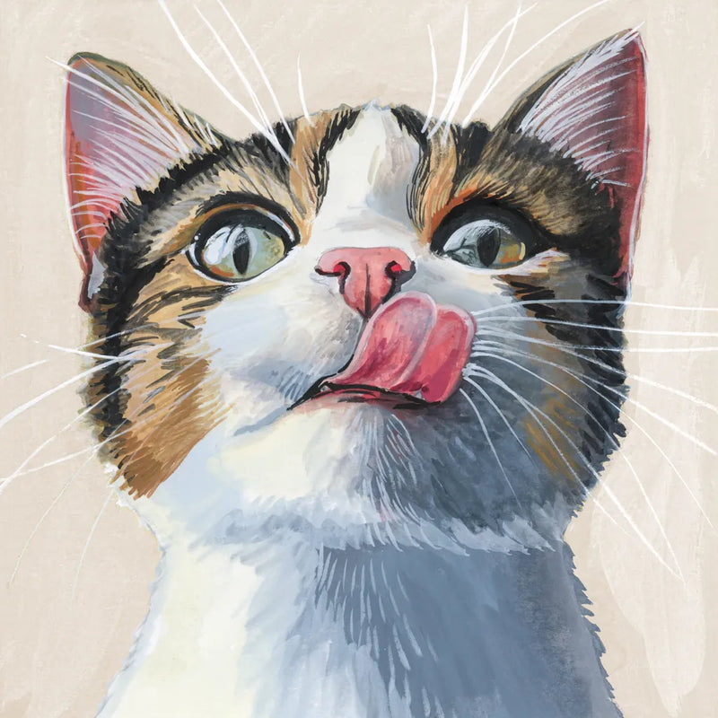 When The Treats Come Out Cream by Kate Jarvik Birch. SKU 100719a. Archival Giclee Fine art print for wall decor.