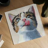 When The Treats Come Out Cream by Kate Jarvik Birch. Shown as a detailed flat fine art print, highlighting archival giclee quality. Available as an archival giclee rolled canvas, fine art paper, or poster print. SKU 100719a.