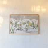 All is Calm All is Bright Light by Kathleen Parr McKenna. shown as a paper print in a natural frame. Available as a archival giclee rolled canvas, fine art paper, or poster print. SKU 70571i.