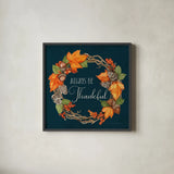 Autumn Splendor III by Kathleen Parr McKenna. Shown in a sleek black glass frame for a contemporary gallery look. Available as an archival giclee rolled canvas, fine art paper, or poster print. SKU 39586a.