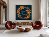 Autumn Splendor III by Kathleen Parr McKenna. Shown as extra-large giant wall art in a modern living room. Available as an archival giclee rolled canvas, fine art paper, or poster print. SKU 39586a.