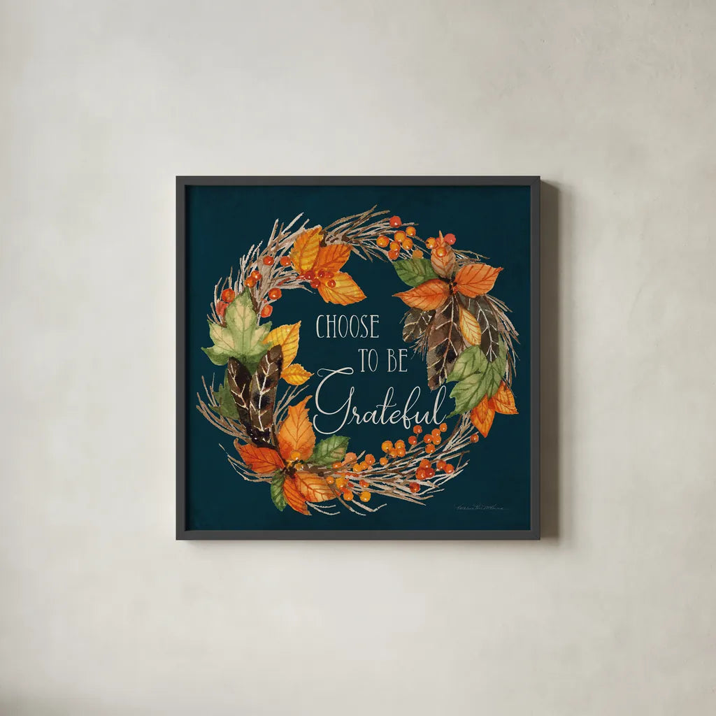 Autumn Splendor IV by Kathleen Parr McKenna. Shown in a sleek black glass frame for a contemporary gallery look. Available as an archival giclee rolled canvas, fine art paper, or poster print. SKU 39587a.