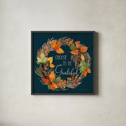 Autumn Splendor IV by Kathleen Parr McKenna. Shown in a sleek black glass frame for a contemporary gallery look. Available as an archival giclee rolled canvas, fine art paper, or poster print. SKU 39587a.