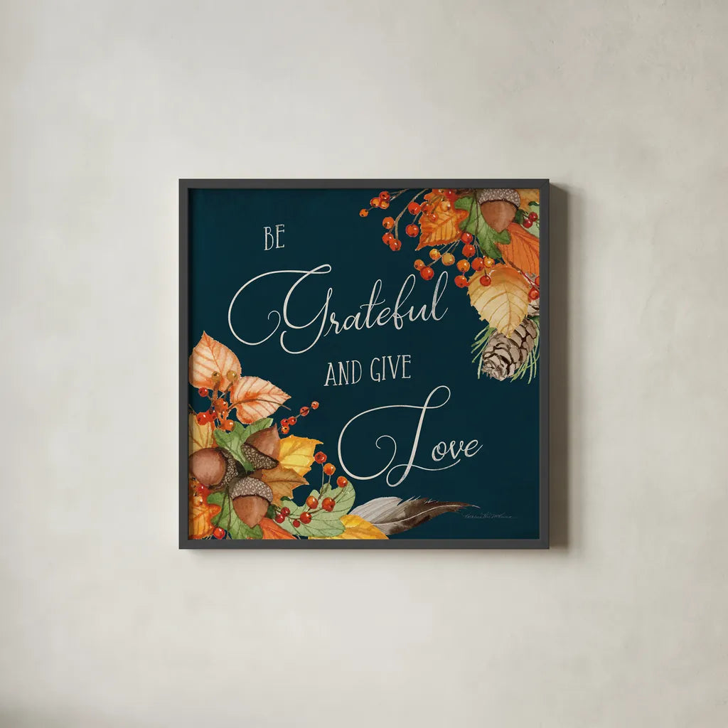 Autumn Splendor VI by Kathleen Parr McKenna. Shown in a sleek black glass frame for a contemporary gallery look. Available as an archival giclee rolled canvas, fine art paper, or poster print. SKU 39589a.