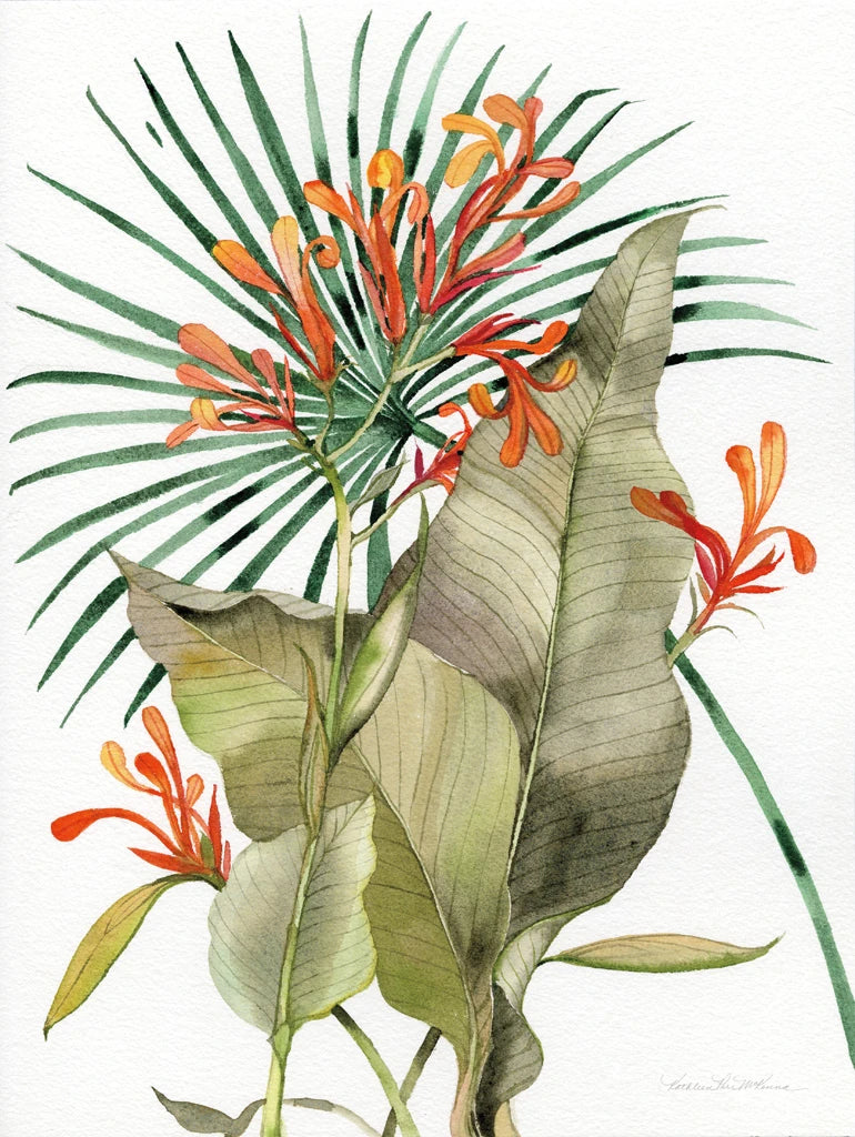 Botanical Flame Lilies by Kathleen Parr McKenna