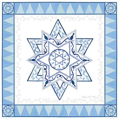 Celebrating Hanukkah I by Kathleen Parr McKenna. SKU 36820a. Archival Giclee Fine art print for wall decor.