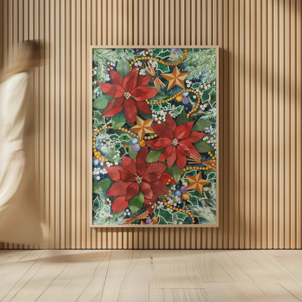 Christmas Charms by Kathleen Parr McKenna. shown as over sized large wall art. Available as an archival giclee rolled canvas, fine art paper, or poster print. SKU 40559h.