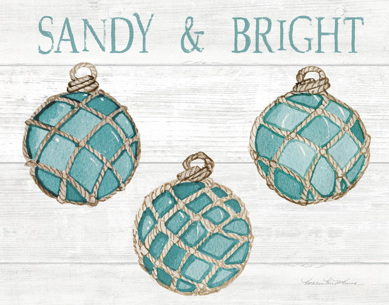 Coastal Holiday Ornament VIII Sandy and Bright by Kathleen Parr McKenna
