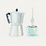 Coffee Break VII Tan by Kathleen Parr McKenna. SKU 56999a. Archival Giclee Fine art print for wall decor.