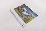 Dolphin Duo by Kathleen Parr McKenna. shown as a rolled paper print. Available as archival giclee rolled canvas, fine art paper, or poster print. SKU 41273i.