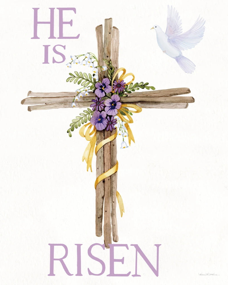 Easter Blessing Saying III with Cross by Kathleen Parr McKenna