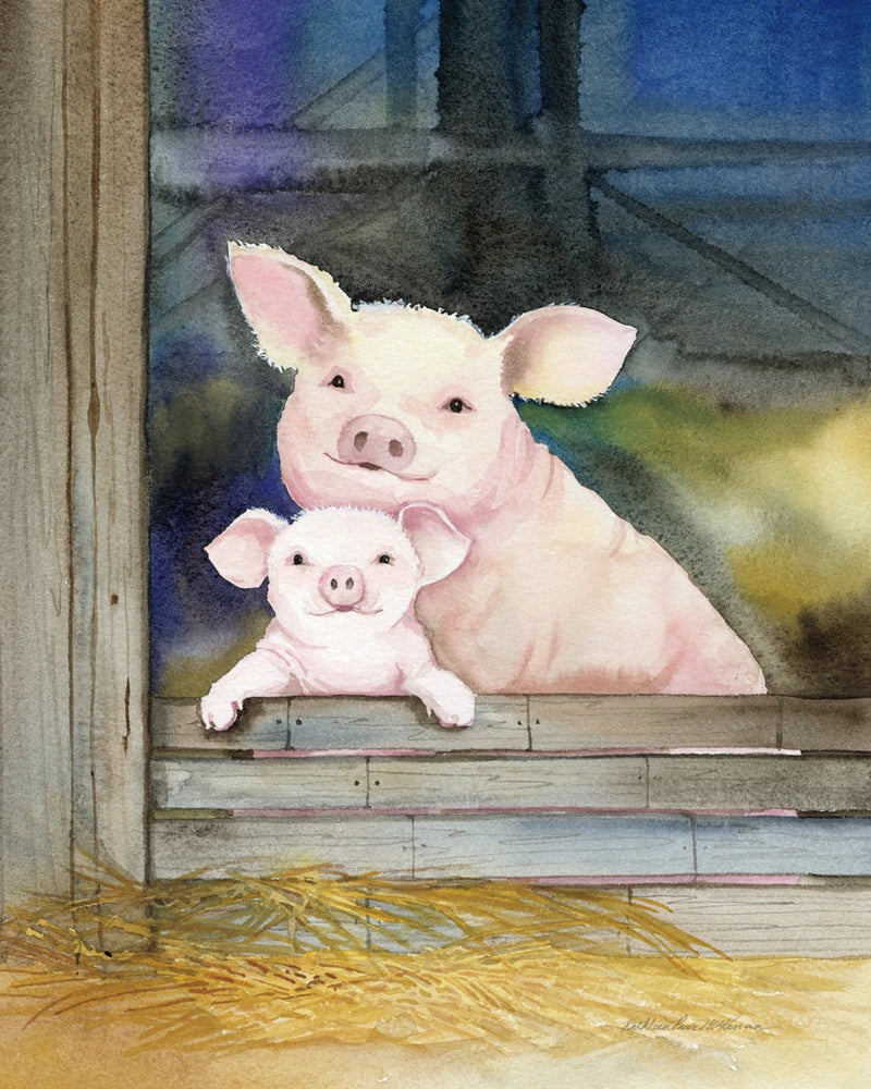 Farm Family Pigs by Kathleen Parr McKenna