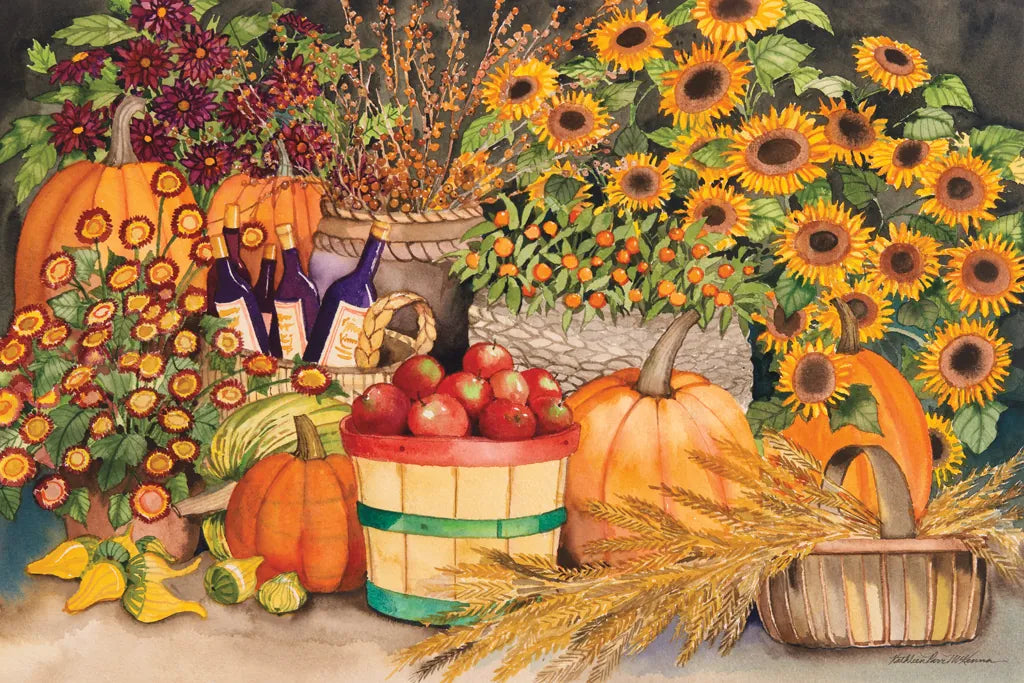 Farmers Market by Kathleen Parr McKenna. SKU 26717i. Archival Giclee Fine art print for wall decor.