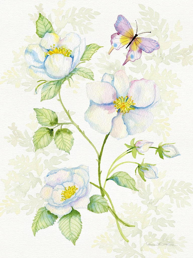 Floral Delight V Butterflies by Kathleen Parr McKenna