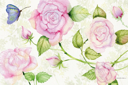 Floral Delight VI Butterflies by Kathleen Parr McKenna. SKU 79598i. Archival Giclee Fine art print for wall decor.