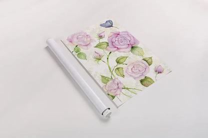 Floral Delight VI Butterflies by Kathleen Parr McKenna. shown as a rolled paper print. Available as archival giclee rolled canvas, fine art paper, or poster print. SKU 79598i.