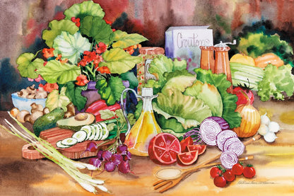 Garden Salad by Kathleen Parr McKenna. SKU 47933i. Archival Giclee Fine art print for wall decor.