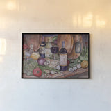 Gourmet Night by Kathleen Parr McKenna. shown as a paper print in a black flame. Available as a archival giclee rolled canvas, fine art paper, or poster print. SKU 47964i.