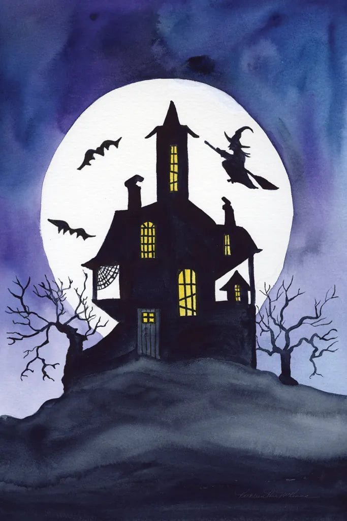 Haunted House by Kathleen Parr McKenna. SKU 88420h. Archival Giclee Fine art print for wall decor.