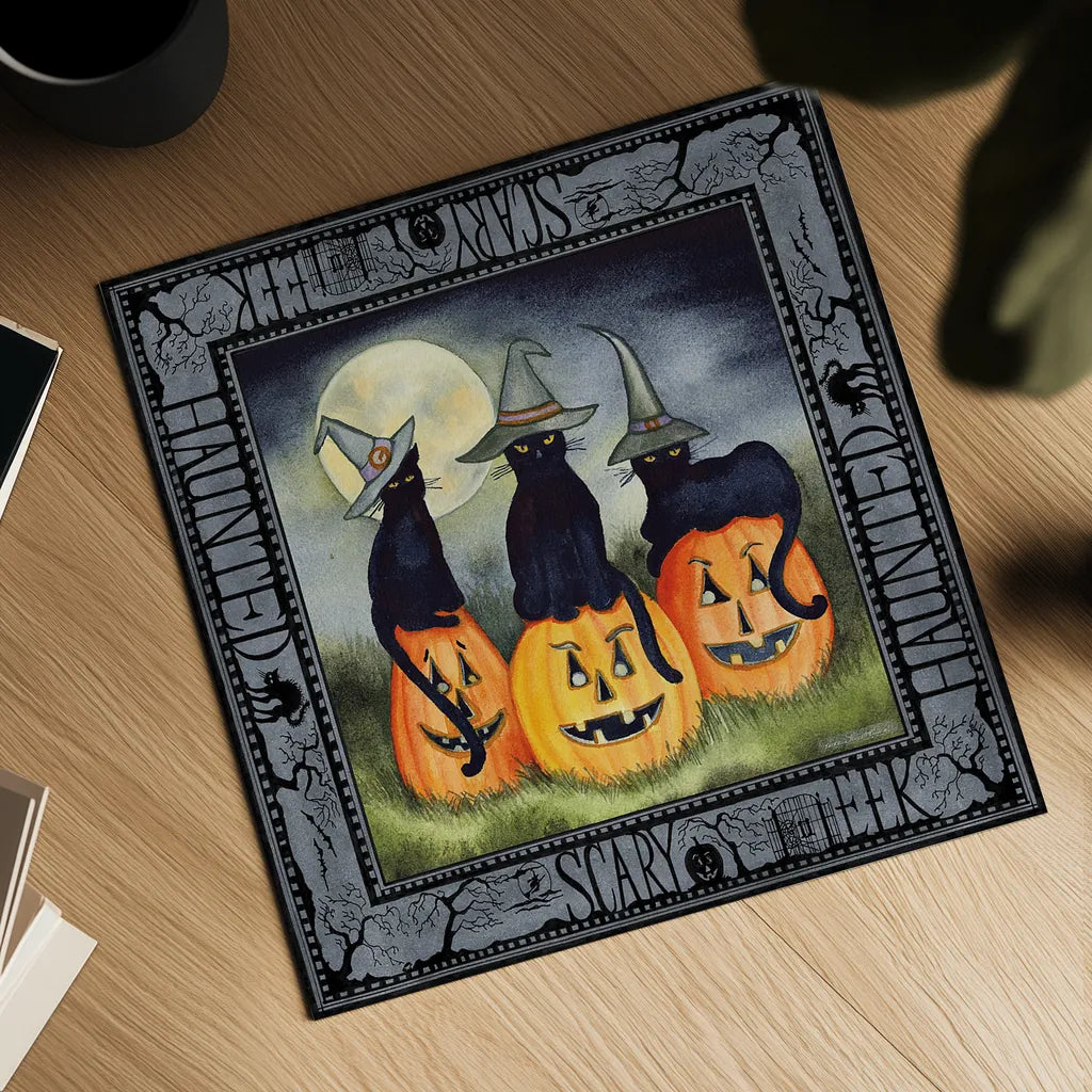Haunting Halloween Night II by Kathleen Parr McKenna. Shown as a detailed flat fine art print, highlighting archival giclee quality. Available as an archival giclee rolled canvas, fine art paper, or poster print. SKU 39664a.