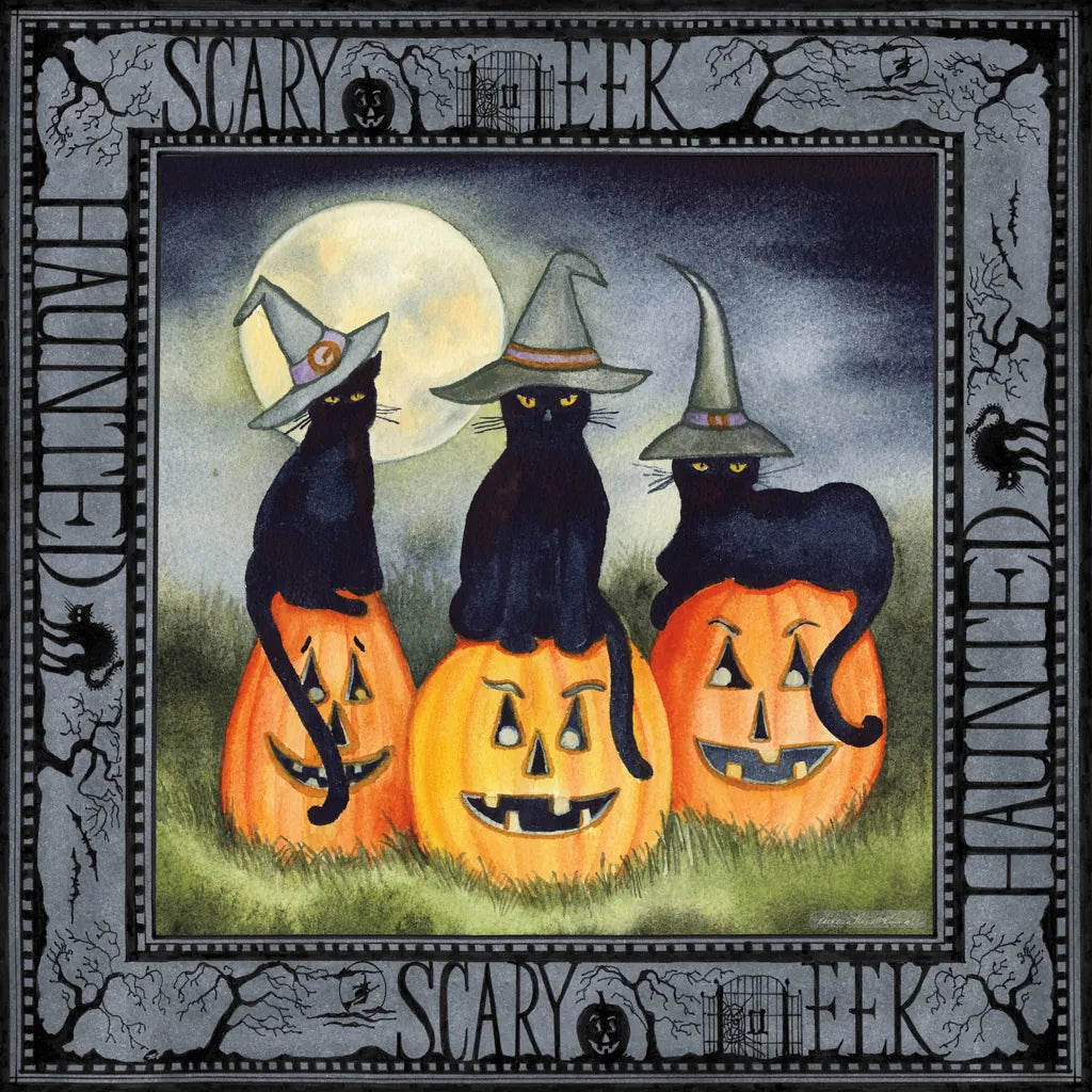 Haunting Halloween Night II Flipped Text by Kathleen Parr McKenna. SKU 59535a. Archival Giclee Fine art print for wall decor.