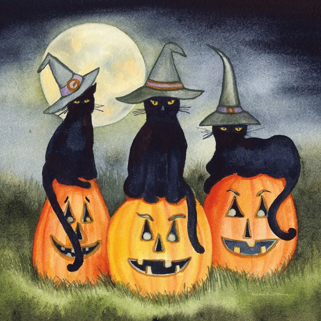 Haunting Halloween Night II No Border by Kathleen Parr McKenna. SKU 47608a. Archival Giclee Fine art print for wall decor.
