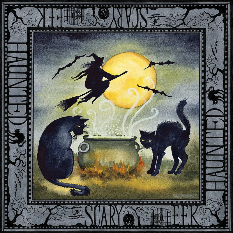 Haunting Halloween Night III by Kathleen Parr McKenna. SKU 39665a. Archival Giclee Fine art print for wall decor.
