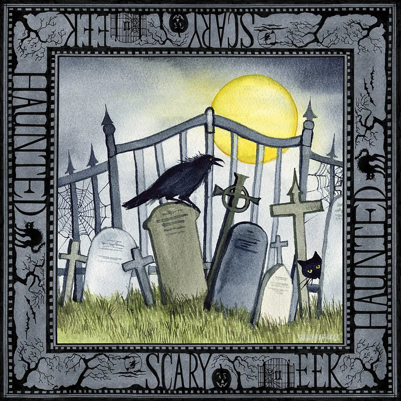 Haunting Halloween Night IV by Kathleen Parr McKenna. SKU 39666a. Archival Giclee Fine art print for wall decor.
