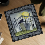 Haunting Halloween Night IV by Kathleen Parr McKenna. Shown as a detailed flat fine art print, highlighting archival giclee quality. Available as an archival giclee rolled canvas, fine art paper, or poster print. SKU 39666a.
