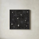 Haunting Halloween Night Pattern I by Kathleen Parr McKenna. Shown in a sleek black glass frame for a contemporary gallery look. Available as an archival giclee rolled canvas, fine art paper, or poster print. SKU 42845a.
