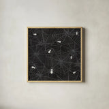 Haunting Halloween Night Pattern I by Kathleen Parr McKenna. Shown in a natural wood glass frame for a timeless modern aesthetic. Available as an archival giclee rolled canvas, fine art paper, or poster print. SKU 42845a.
