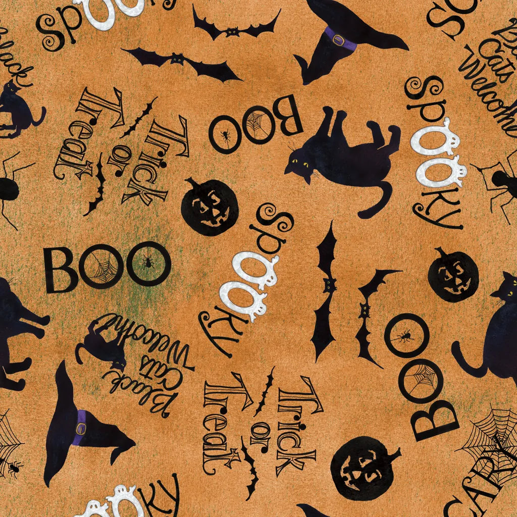 Haunting Halloween Night Pattern IIB by Kathleen Parr McKenna. SKU 42847a. Archival Giclee Fine art print for wall decor.