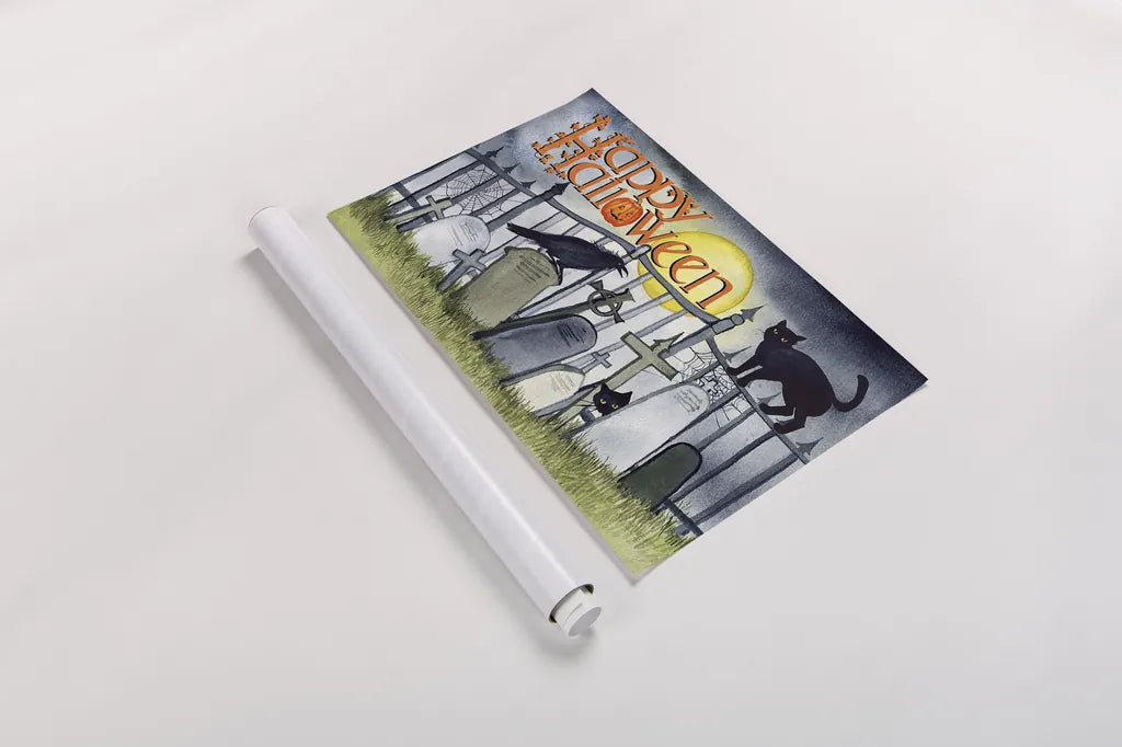 Haunting Halloween Night V by Kathleen Parr McKenna. shown as a rolled paper print. Available as archival giclee rolled canvas, fine art paper, or poster print. SKU 39667i.